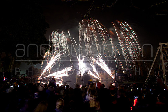 A photo of fireworks taken at Drayton Manor Park's Star Wars themed Fireworks and Laser Spectacular 2016