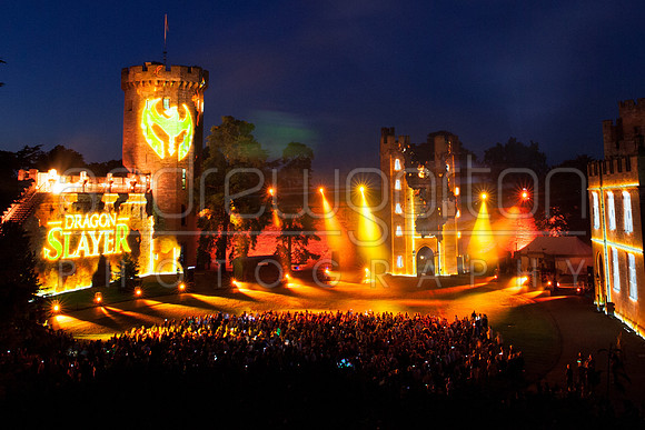 Photo from the immersive audiovisual fireworks and lasers performance of DragonSlayer 2018