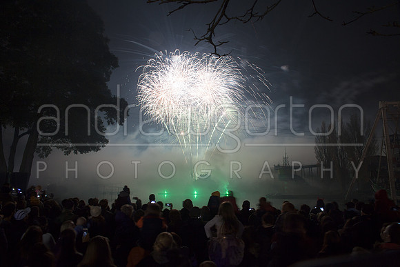 A photo of fireworks taken at Drayton Manor Park's Star Wars themed Fireworks and Laser Spectacular 2016