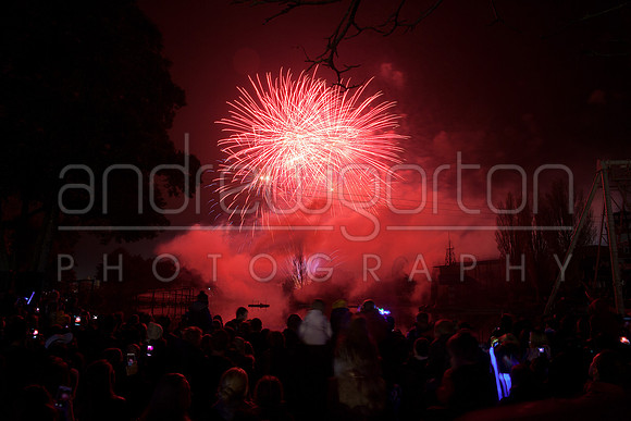 A photo of fireworks taken at Drayton Manor Park's Star Wars themed Fireworks and Laser Spectacular 2016