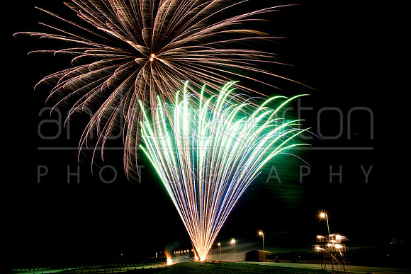 Photo of fireworks taken during a Heaven's Above funeral send-off show in Littlehampton 2016